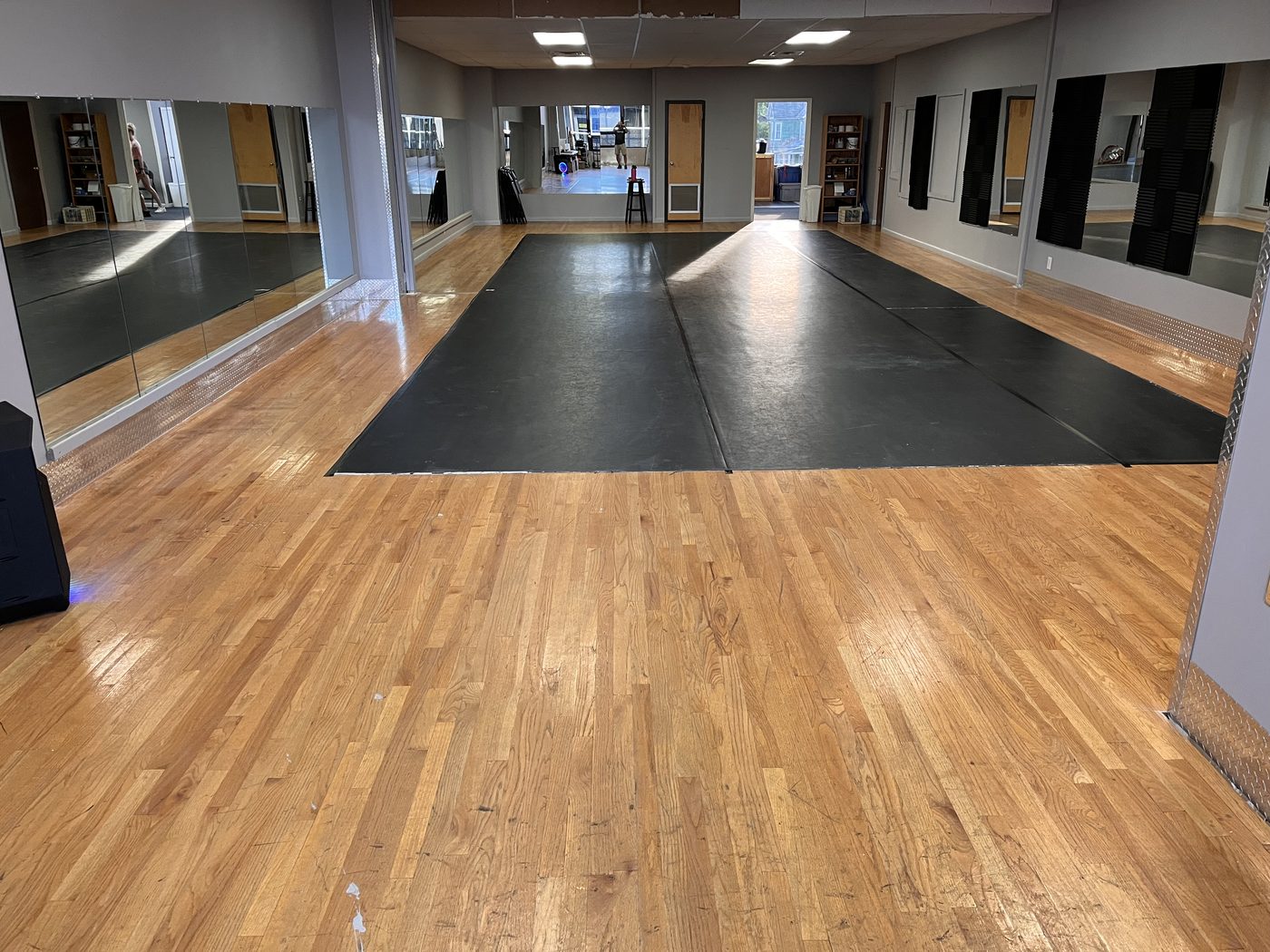 Studio floor with acro mat
